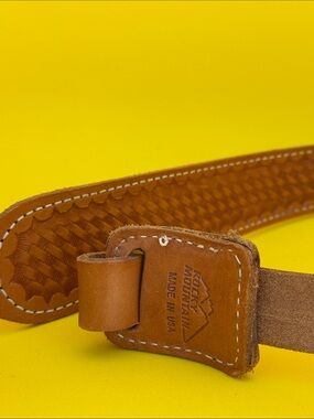 Vtg Rocky Mountain Leather Brown Men’s Braided Leather Belt